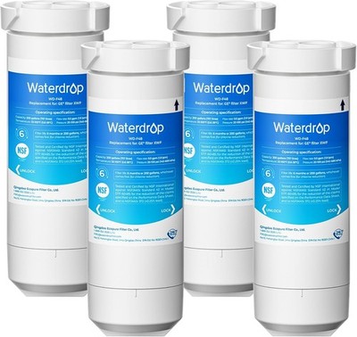 Waterdrop XWF Refrigerator Water Filter, Replacement for GE  XWF, 4 packs
