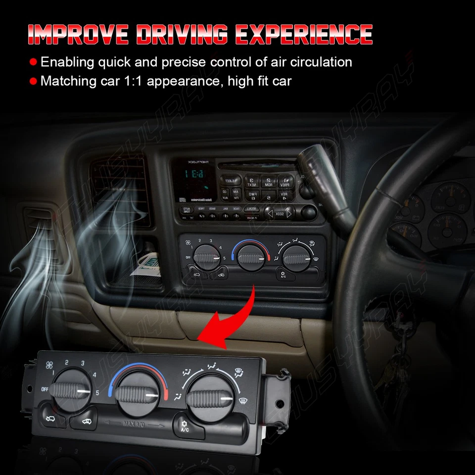 Módulo de control de clima de CA para Chevrolet Silverado 2500 HD 2001-2002 Foto 4 de 4