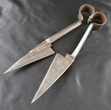Vintage Antique Sheep Sheers 12" Wool Steel Metal Burys & Co. Sheffield England