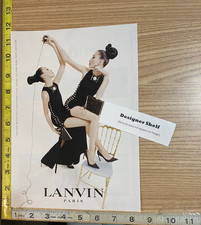 Lanvin Dresses Fashions Girls In Black Dresses  2015 Paper Print Advertisement