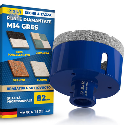 Diamant Becherfräser 82mm M14 Bohrer Feinsteinzeug Fliesen Schleifen