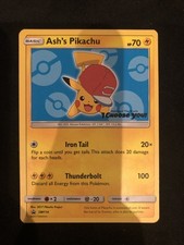 Pokemon TCG Ash's Pikachu SM114 Black Star Promo Card 2017