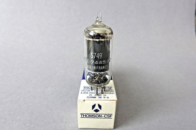 1 x NOS 5749, 6BA6W, EF93, 6BA6, THOMSON-CSF, AMP TESTED, OWN BOX