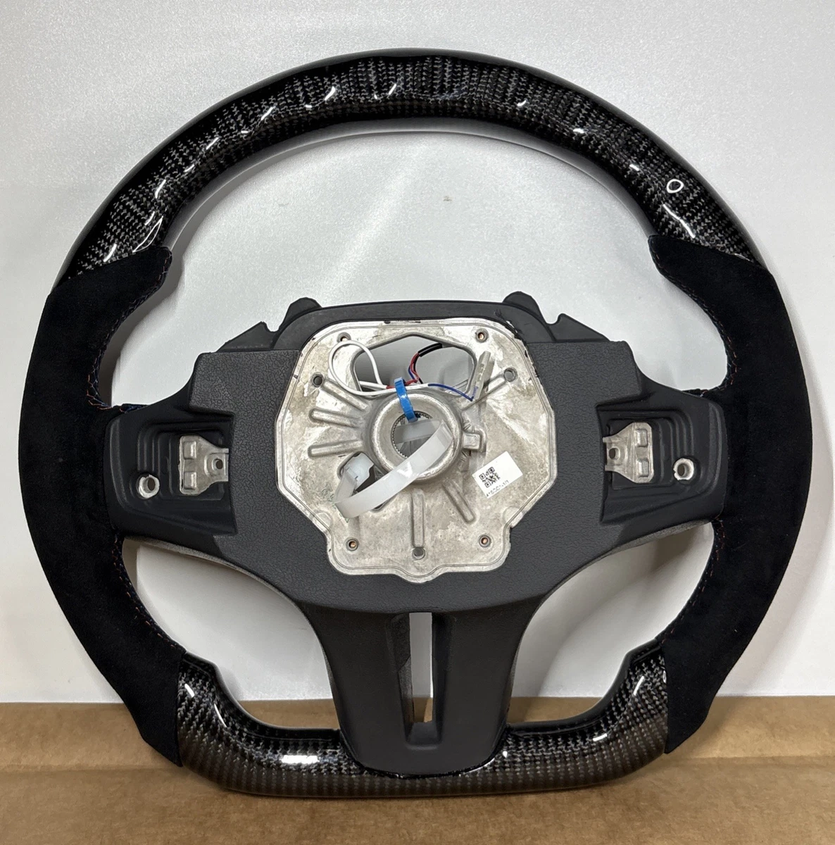 BMW Carbon Fiber Alcantara Flat Bottom Steering Wheel Custom G20 G21 photo 5