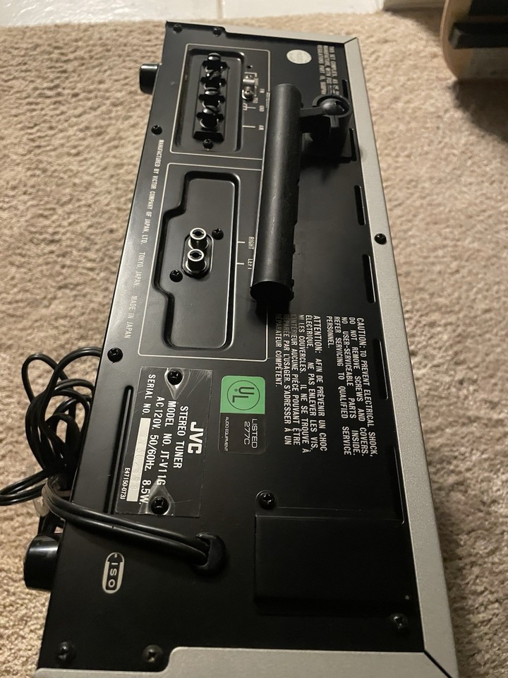 Tuner Vintage JVC JT-V11G - Noir, Très Bon État