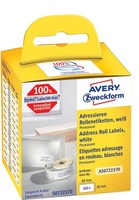 Avery Zweckform Rollenetiketten 89 X 28 Mm Weiß 2 Rollen à 130 Etiketten