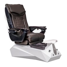 SERENITY 18 LX Shiatsulogic Pedicure Chair White/Black w/Discharge Pump, Coffee