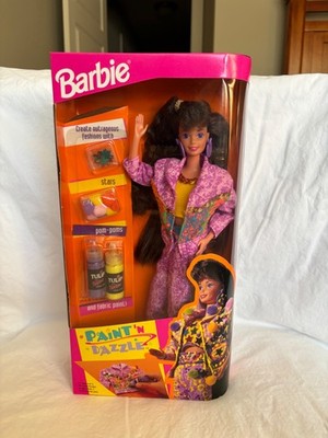 1993 Paint  n Dazzle Barbie Doll Brunette #10059