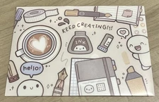 NEW The Coffee Monsterz Co 5 x 7” B6 Sticker Envelope Keep Creating! TCMC