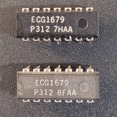 (2) NOS Genuine ECG1679 IC, Speed Servo Control / Mode Detector (NTE1679)