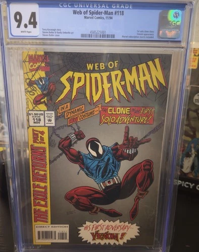 Web Of Spider-man #118. Marvel CGC Graded 9.4 Blue Label. HOT KEY!🔥🔑