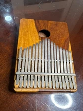 Handcrafted Wooden Kalimba Thumb Piano With Steel Tines Traditional African 52-9
