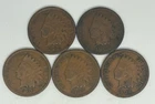 1895 1902 1906 1907 1908 Indian Head Cent Lot of 5 (711)
