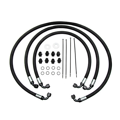 10AN Braided Transmission Cooler Lines Kit For 2006-2010 Chevy/GMC Duramax 6.6L With Allison Transmission