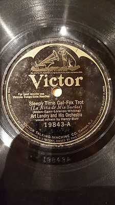 JAZZ 78 rpm RECORD Victor ART LANDRY Orchestra SLEEPY TIME GAL / WHAT COULD...