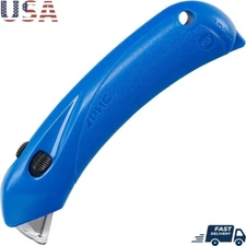 Safety Box Cutter Disposable Auto-Locking Food Safe Bladeless Tape Splitter New