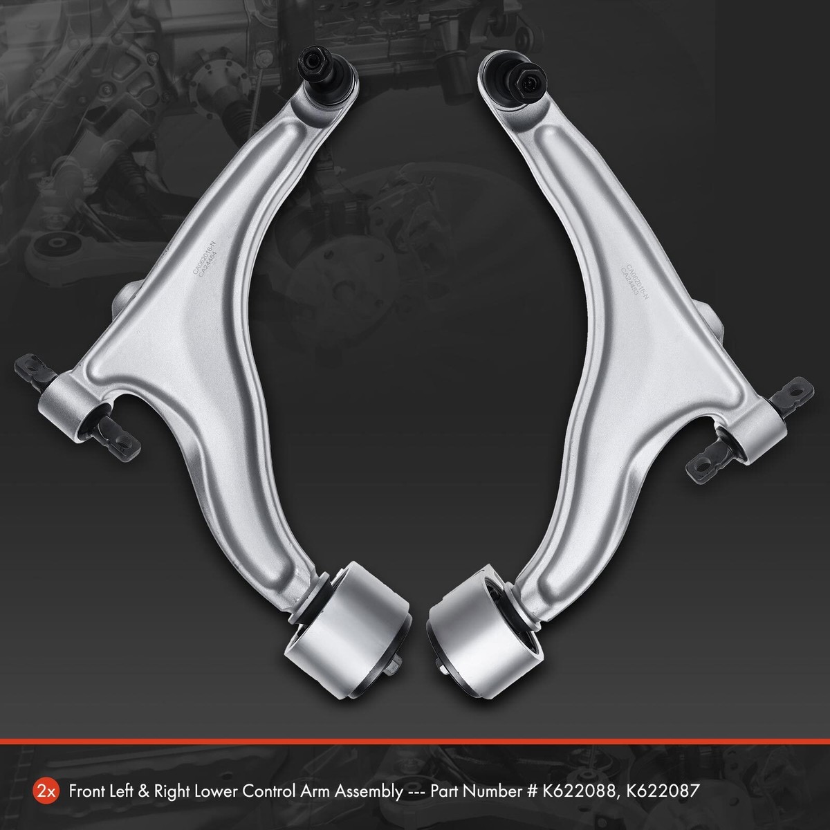 2pcs Front Lower Control Arms With Ball Joint Suspension Pair Sets