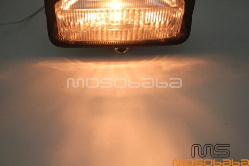 Custom Square Headlight Headlamp For Harley Chopper Bobber Cafe Racer Motorcycle - Picture 5 of 5