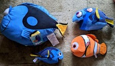 Finding Nemo Plush Dory Lot - 3 Sizes Plus Clown Fish 9-18" Disney TY NWT