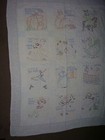46"x36" Vintage Hand Quilted & Embroidered Baby Nursery Rhyme Quilt — photo 2