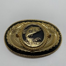 Freshwater Bass Fishing Sports Trout Fish Vintage Belt Buckle Brand New
