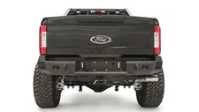 Fab Fours Black Steel Premium Rear Bumper Non Sensor for 99-19 Ford Super Duty