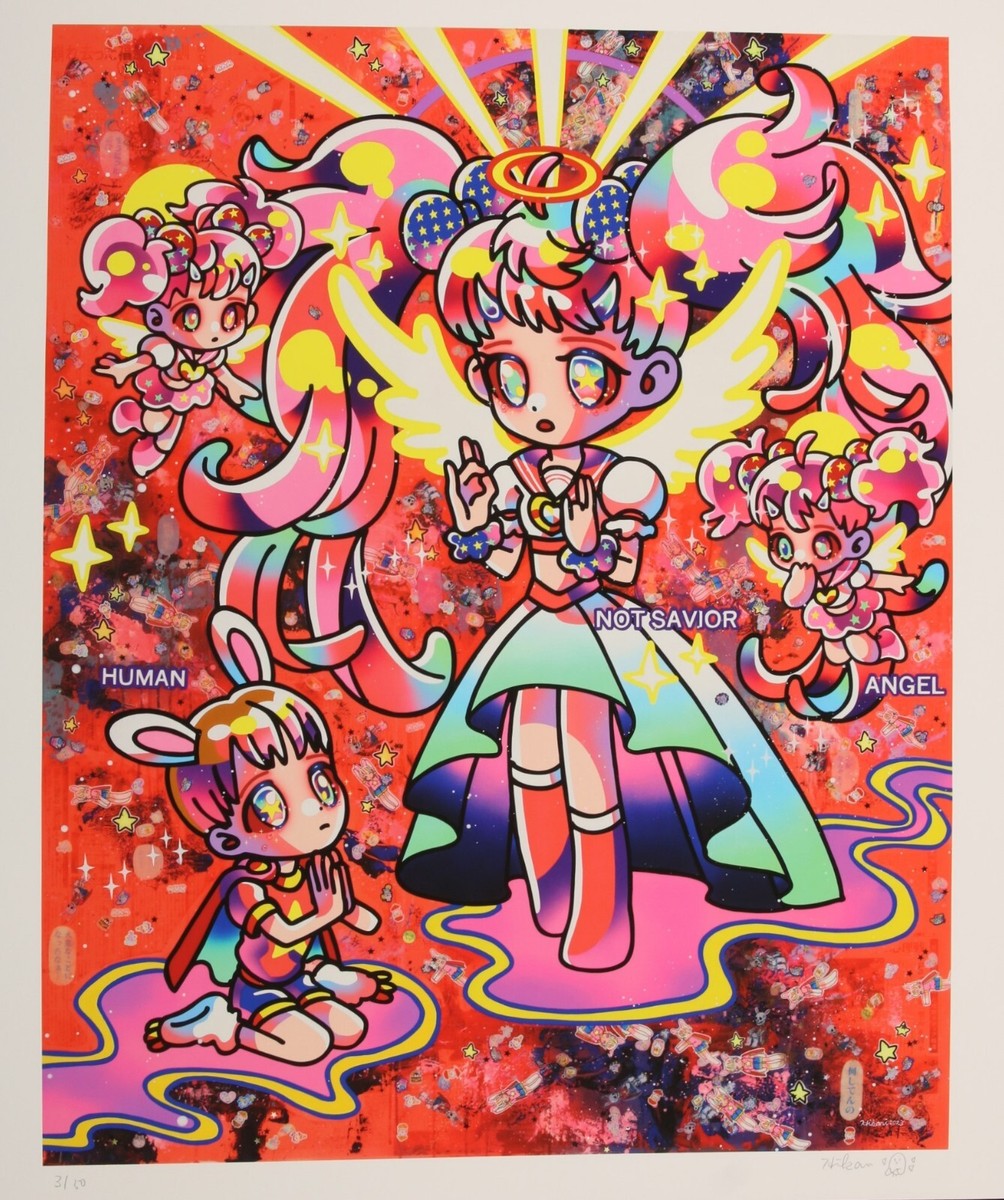 HIKARI SHIMODA signed print NEO RAIGO ZU GRAFFITI STREET ART URBAN