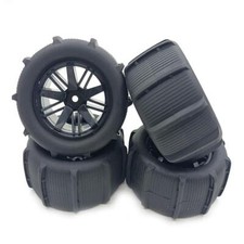 RC 12mm Hex Hub Wheel Rims and Rubber Tires for 1/16 Traxxas E-Revo VXL Parts