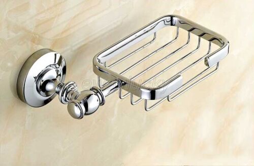 Bathroom Accessory Wall Mounted Polished Chrome Brass Soap Dish Holder wba810 - Picture 1 of 3