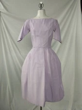 Vintage 1960s Lorrie Deb Cocktail Dress Lavender Taffeta Sz 4/6 ILGWU Exc Cond