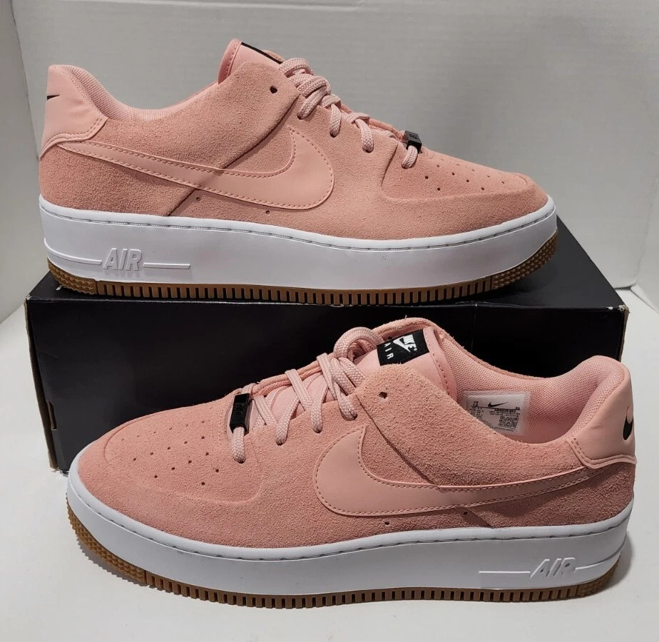 Escribe un reporte Imaginativo preparar Nike Air Force 1 Sage Low Coral/ Pink Suede Women's Sz 12 NEW AR5339-603  NoLid | eBay