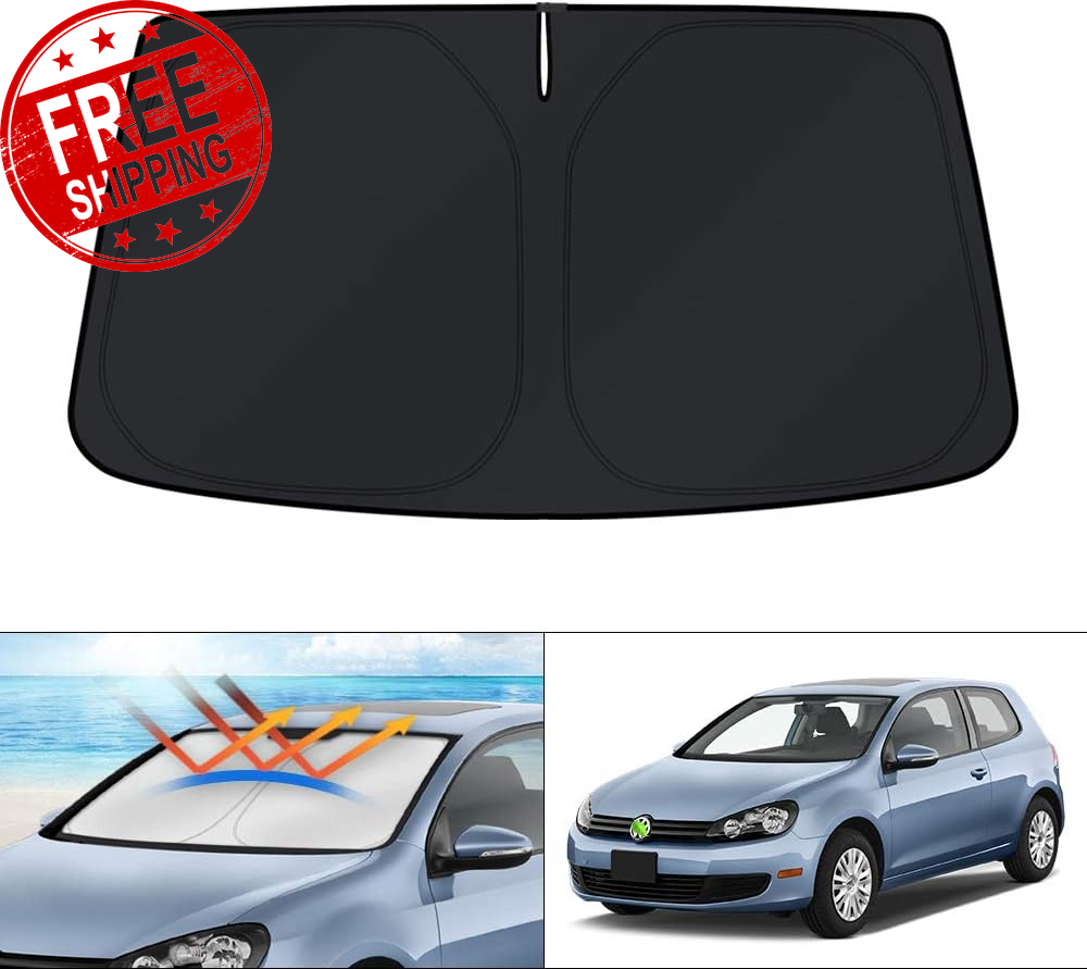 Custom Fit Windshield Sun Shade for Volkswagen VW Golf/Rabbit/Gti/R32