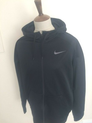 NIKE DRI - FIT ZIP UP HOODED SWEAT SHIRT HOODIE TOP SIZE XL BLACK | eBay