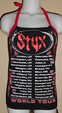 Womens Styx Reconstructed Concert Tour Shirt Halter Top DiY Sz L XL