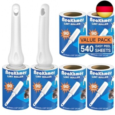 Fusselroller für Tierhaare 540 Blatt, extra klebriger tragbarer