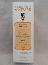 Alfaparf Precious Nature Almond and Pistachio Leave In Spray, 4.23oz - New