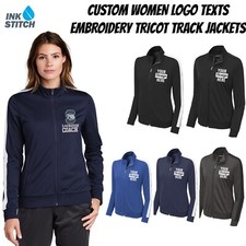 Ink Stitch Design Your Own Custom Logo Texts Stitching Tricot Track Zip Jackets