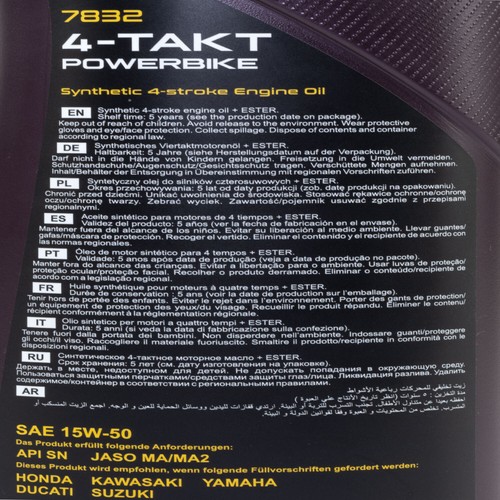 MANNOL Motoröl 15W-50 4- Takt Powerbike API SM 1 Liter Motoren Motor Öl Oel - 第 6/6 張圖片