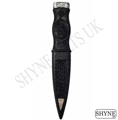 SHYNE KILTS U.K KILT HIGHLANDWEAR SICHERHEIT SGIAN DUBH DUMMY ZINNMONTIERUNG DISTEL DESIGN