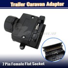 7 PIN FEMALE FLAT SOCKET PLUG TRAILER TRUCK ADAPTOR CARAVAN WIRING CONNECTOR