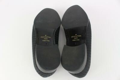 Louis Vuitton Mens US 9 Black Damier Sparkle Slip On Loafer 