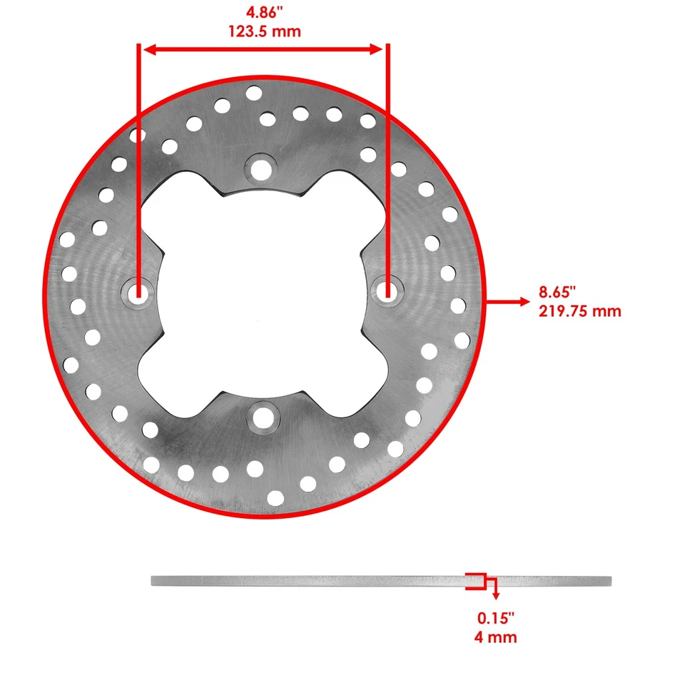 Rear Brake Disc w/Bolt for Honda TRX400X 2009-2014 / 43251-HN1-003 43251HN1003 - Image 2 of 4