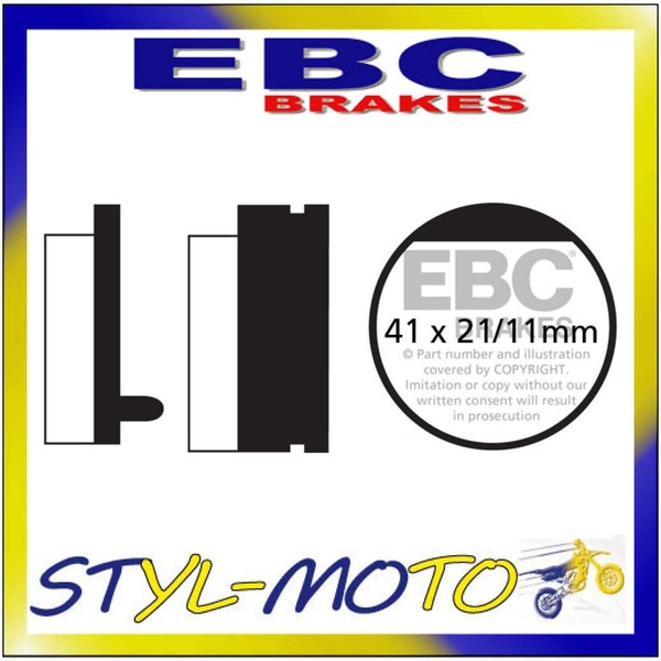 FA052 Organische Aramid BremsbeläGe Vorne Links EBC Honda CB 100 N 1978-1980-image