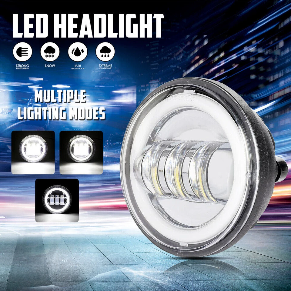 4.5 inch LED Spot Fog Passing Light Fit Yamaha Royal Star Venture VStar 1100 650 Foto 4 de 4