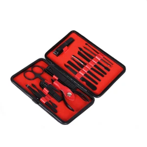 15 Steel Manicure / Pedicure Set Nail Clipper Callus Remover Kit Hand Foot Care