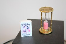 Eier Uhr, orig. DDR, PGH Kunstgewerbe, Messing beschichtet, roter Sand !, Traum