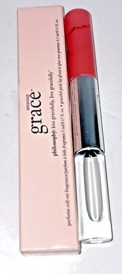 Amazing Grace Perfume Roll & On Graceful Pink Lip Gloss Dual-End 5ml  0.17oz