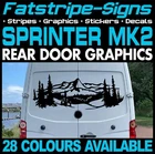 to fit MERCEDES SPRINTER ADVENTURE MOUNTAINS GRAPHICS STICKERS DECALS CAMPERVAN