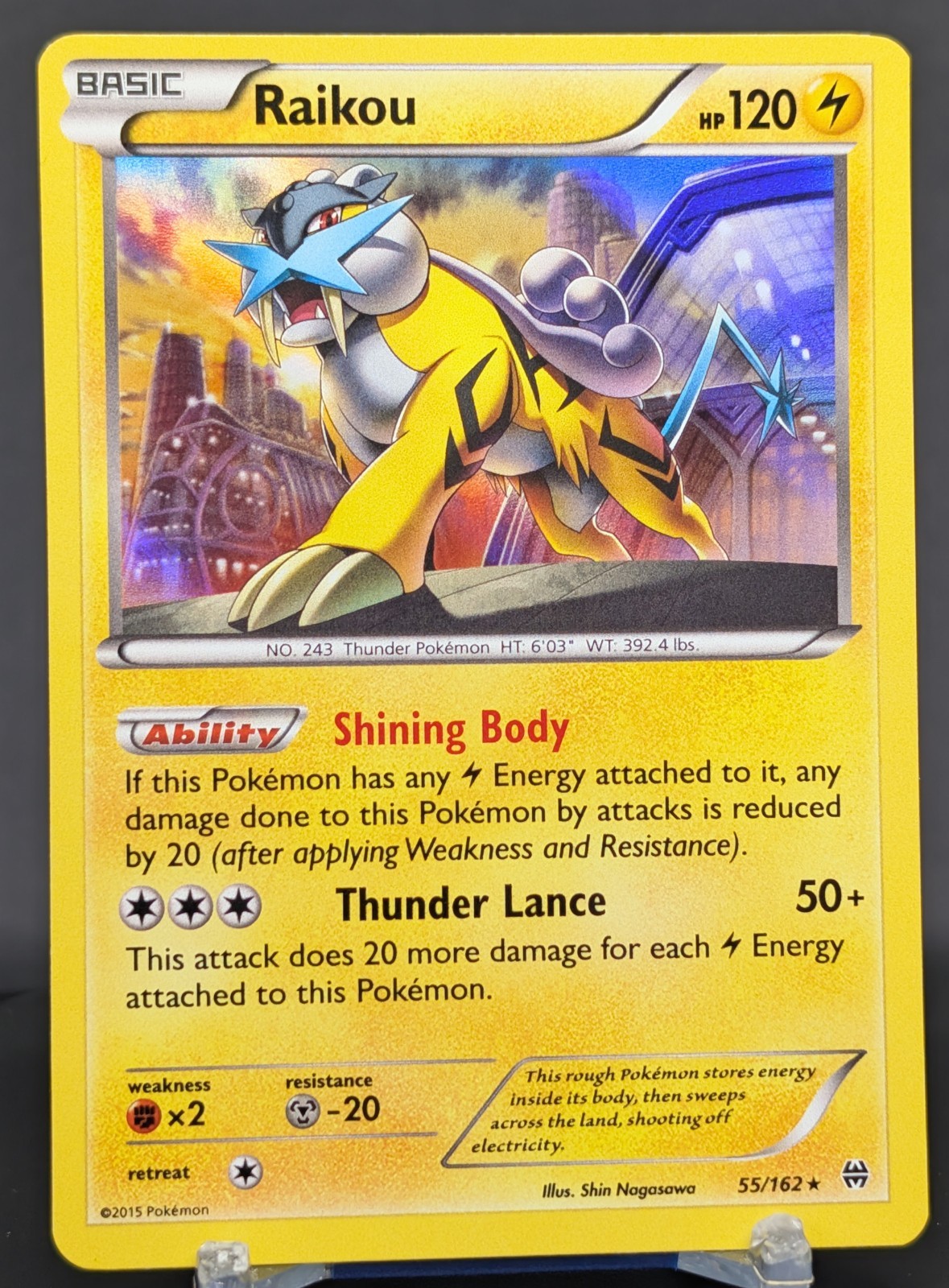 Pokemon Raikou #55/162 English BREAKthrough Holo Rare