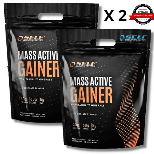 SELF - Mass Active Gainer 2kg X 2 Mega Anabolic with Whey Protein